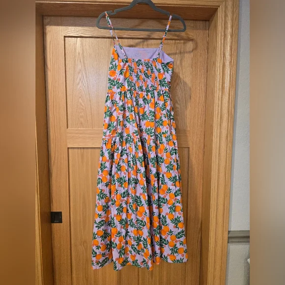 J.Crew Factory Strappy midi dress Vintage Lilac Multi 0 $128 - Picture 5 of 8